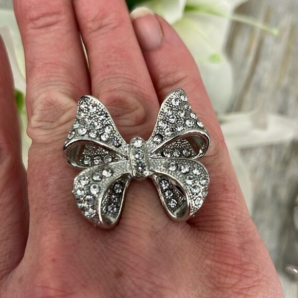 Coach Mollie Tote Bag 25 In Signature Canvas With Bow Print Purse - Picture 10 of 11